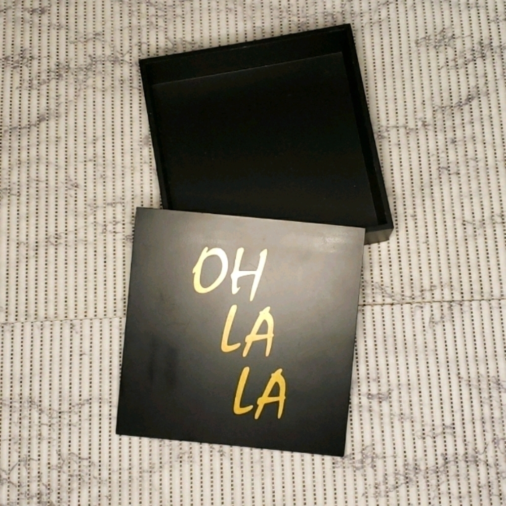 Sears Black Wooden Storage  Box